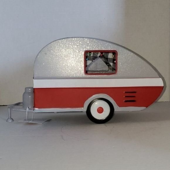 Camper Country Trailer Decor Christmas Camping Holiday Decoration TEAR DROP - Picture 3 of 8